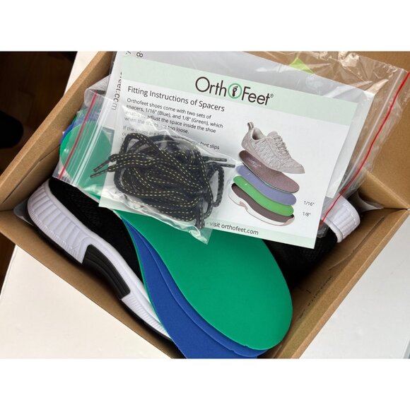 Orthofeet Coral New in Box Black Athletic Walking Shoes Women’s 10 Wide - Picture 7 of 12